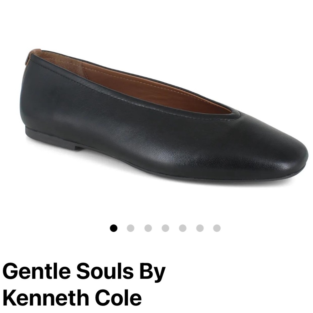Kenneth Cole Gentle Souls Vero Flat – Black Leather size 8